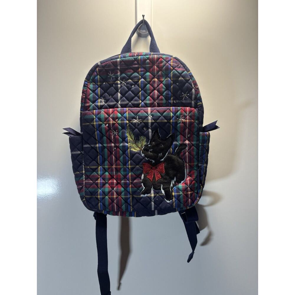 Vera Bradley Scottie Dog Small Backpack Tartan Plaid NWT Christmas Gift